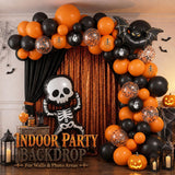 119-Piece Halloween Balloon Arch Kit with 117 Latex and 2 Foil Balloons