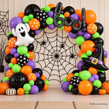 Halloween Balloon Arch Kit, Pumpkin Ghost BOO Foil Balloons, Spooky Party Decor
