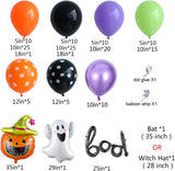 Halloween Balloon Arch Kit, Pumpkin Ghost BOO Foil Balloons, Spooky Party Decor