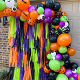 Halloween Balloon Arch Kit, Pumpkin Ghost BOO Foil Balloons, Spooky Party Decor