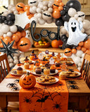 Halloween Balloon Arch Kit, Black Orange White Gothic Party Decor (159 Pieces)
