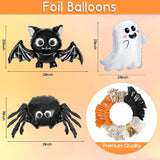 151-Piece Halloween Balloon Arch Kit, Ghost Spider Bat Foil Balloons, Spooky Party Decor