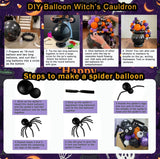 118-Piece Halloween Balloon Arch Kit, Orange Black Purple Polka Dot, 3D Foils (Party Decor)