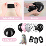 Pink Black Halloween Balloon Arch Kit, Ghost Bat BOO Foil Confetti (Party Decor)