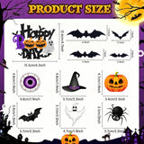 149-Piece Halloween Party Kit, Happy Boo Day Banner, Spider Web Curtains, Balloon Arch (Purple, Orange, Black)
