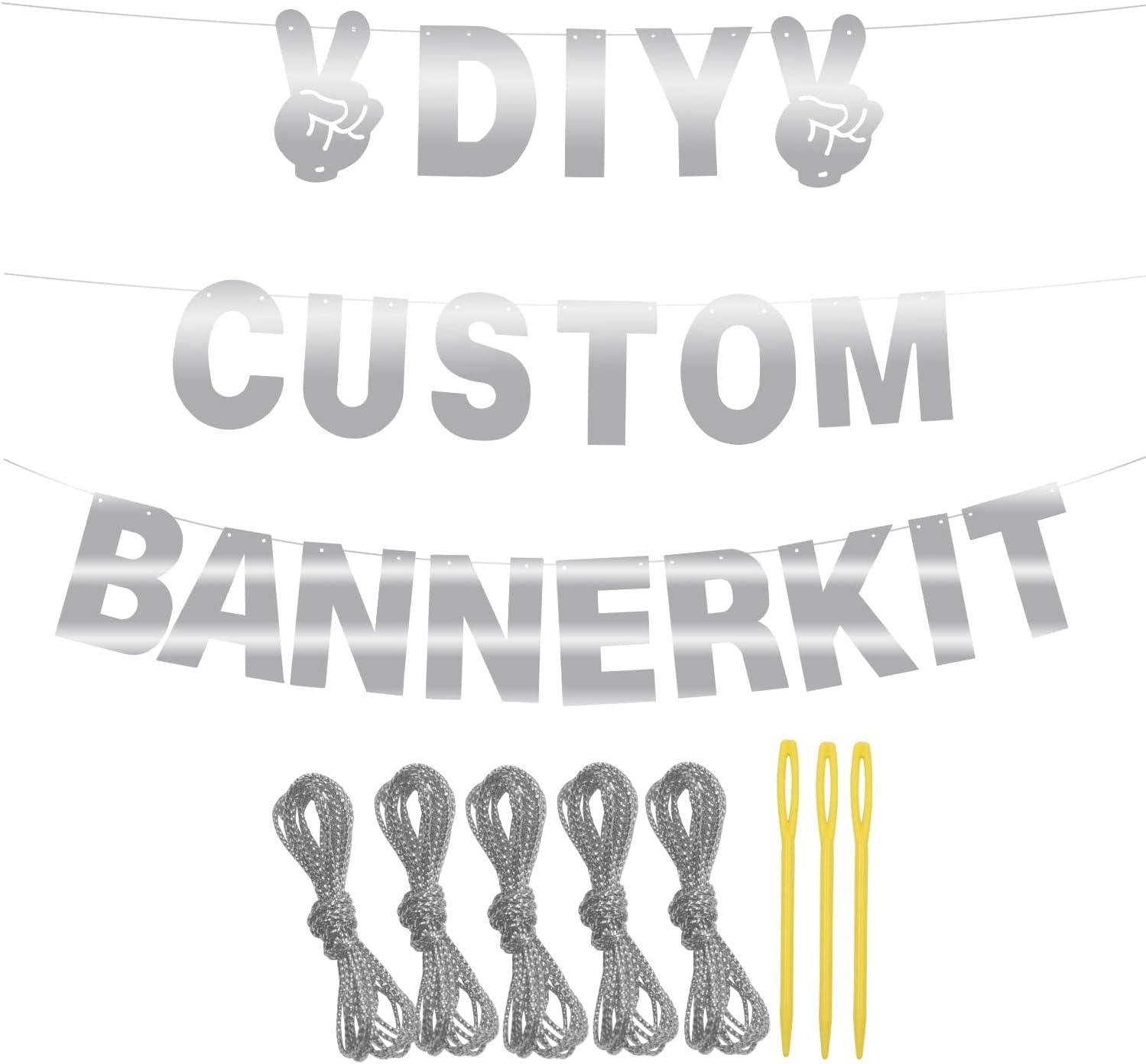 DIY Banner Kit: 129 Piece Cardstock Letters Numbers Symbols (Party Decor)