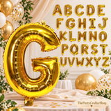 Gold Letter G Balloon, 40 Inch Mylar Foil for Events