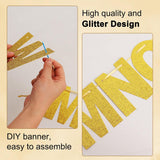 Glitter Cardstock Banner Kit: 3.94-Inch Letters for Birthdays Weddings