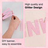 Glitter Paper Banner Kit: 3.94-Inch Letters for Birthdays Weddings