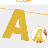 DIY Party Banner Kit: 146 Glitter Letters Numbers Symbols (5x4.2 Inch)
