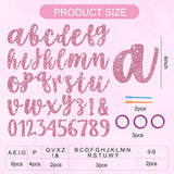 DIY Glitter Pink Letter Banner Kit, A-Z Custom Party Decor (111 Pieces)