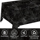 Halloween Tablecloths: Set of 3 Disposable PE Table Covers (54x108 Inch)
