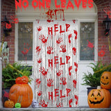 2 Pack Bloody Foil Fringe Halloween Backdrop, Horror Party Decor (3.3 x 6.6 FT)