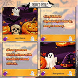 Happy Halloween Backdrop, Pumpkin Ghost Witch Haunted House Photo Banner (7x5ft)