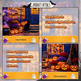 10x8ft Halloween Candy Shop Backdrop, Black Cat Pumpkin Lantern Store Photo Background (Vinyl)