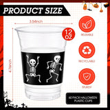 Spooky Party Cup, 60-Count Plastic Cup: 12-Ounce Halloween Cup with Skulls, Blood Splatters