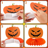 Halloween Honeycomb Centerpieces: Set of 12 Printed Cardstock with Black Purple Orange Balls