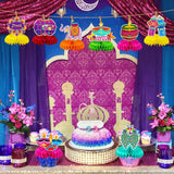 Honeycomb Centerpieces: Set of 8 Diwali Party Decorations (Cardstock)