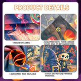 7x5 FT Halloween Backdrop, Haunted Mansion Candy Ghost Photography Background (Indoor Outdoor Party Decor)