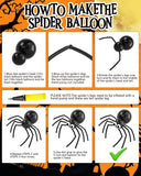 Halloween Balloon Arch Kit, Black Orange White, Foil Bats Pumpkin Cat (127Pcs)
