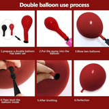 Red Black Balloon Arch Kit, Gothic Vampire Party Decor (16ft Garland)