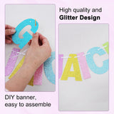Glitter Paper Banner Kit: 3.94-Inch Letters for Birthdays Weddings Christmas