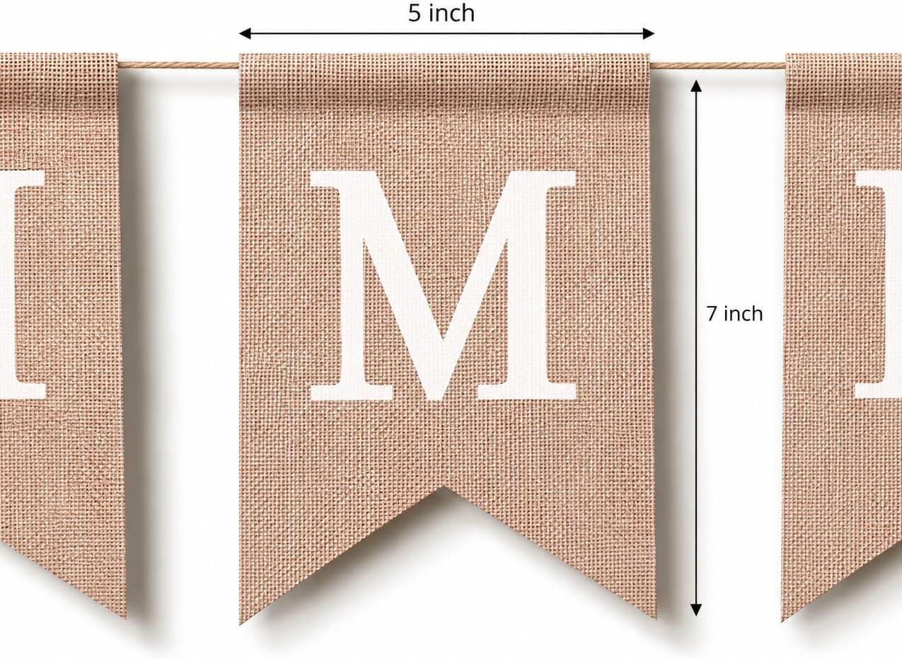 Reusable Faux Burlap Banner Kit, Pre-Printed Letters, Numbers, Symbols (97 Piece)