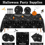 Halloween Partyware Set: 30 Plates, Napkins, Forks, 2 Tablecloths (Disposable)