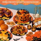 Disposable Halloween Tableware: 24 Guests, 9-Inch Dinner Plates, 7-Inch Dessert Plates