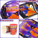 Halloween Party Set: 25 Guests, 9-Inch Dinner Plates, 7-Inch Dessert, 8-Ounce Cups, Napkins, Forks