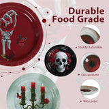 9-Inch Paper Plates, Set of 60 Halloween Table Setting with 4 Gothic Designs