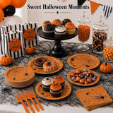 Spooky Halloween Party Supplies: 100-Piece Set with Plates, Napkins, Forks (25 Guests)