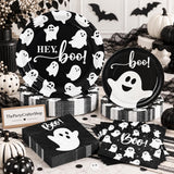 180-Piece Halloween Partyware Set: 9-Inch Plates, 7-Inch Dessert Plates, Napkins