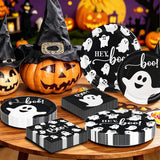 180-Piece Halloween Partyware Set: 9-Inch Plates, 7-Inch Dessert Plates, Napkins