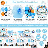 A Little Boo Baby Shower Set: Halloween Backdrop, Balloons, Tablecloth