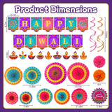 Pre-Folded Double-Sided Paper Decor: Diwali Festival of Lights Party Set