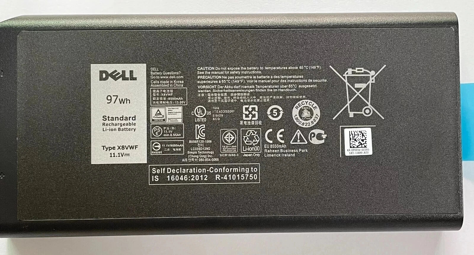 NEW ORIGINAL Dell LATITUDE 5490 E5590  notebook battery 7.6 V 68wh GD1JP GJKNX