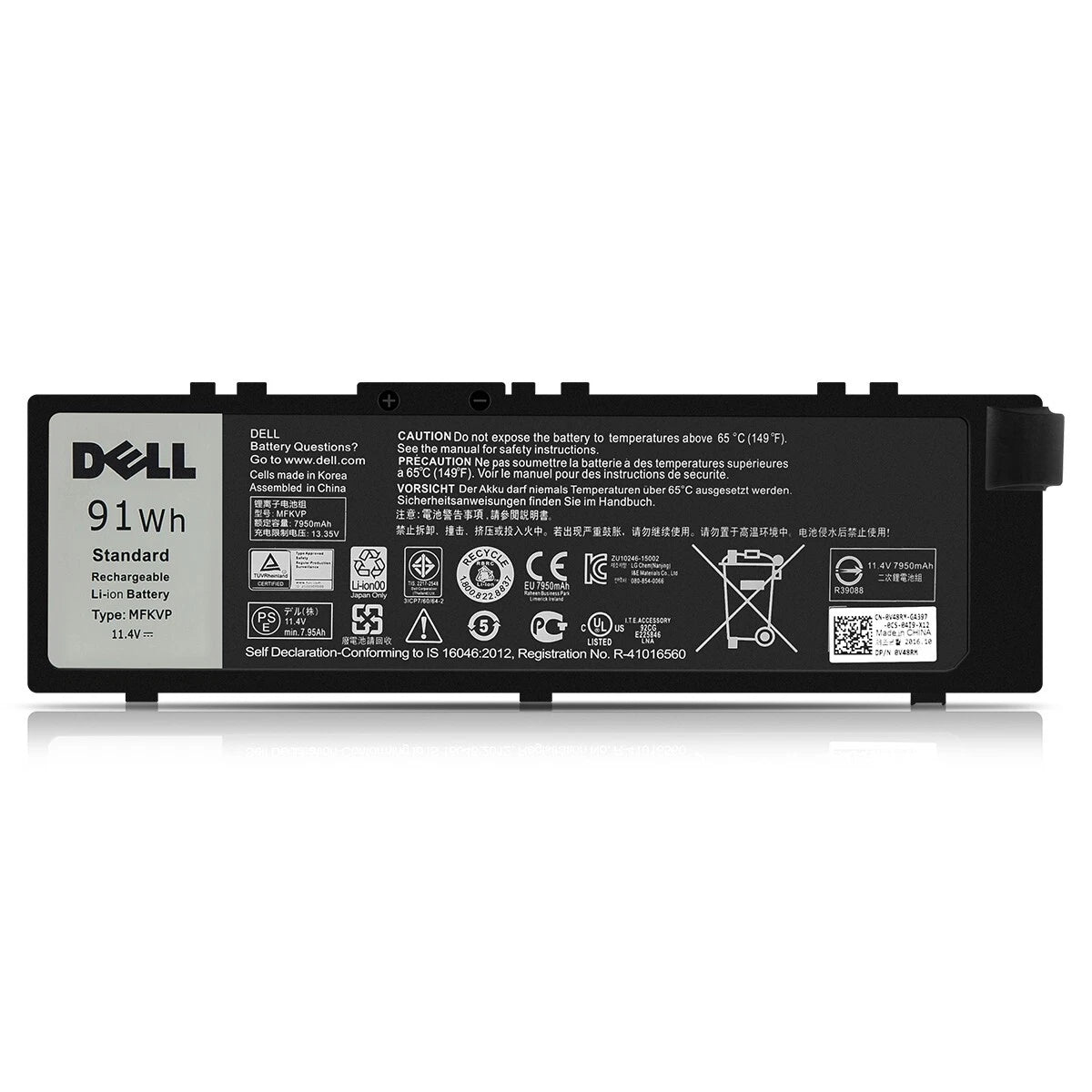 Genuine Dell MFKVP Battery 91Wh OEM Laptop Replacement Rechargeable Battery