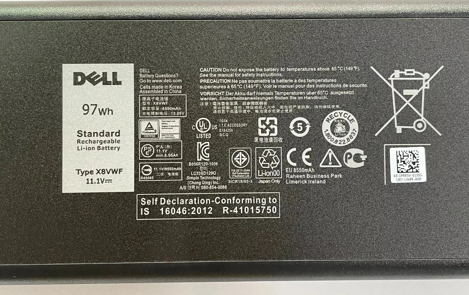 NEW ORIGINAL Dell LATITUDE 5490 E5590  notebook battery 7.6 V 68wh GD1JP GJKNX
