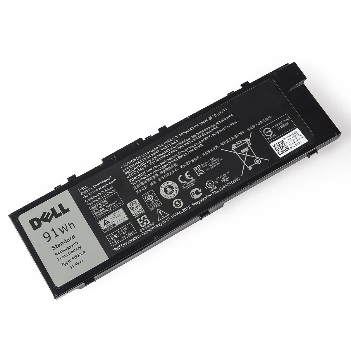 Genuine Dell MFKVP Battery 91Wh OEM Laptop Replacement Rechargeable Battery