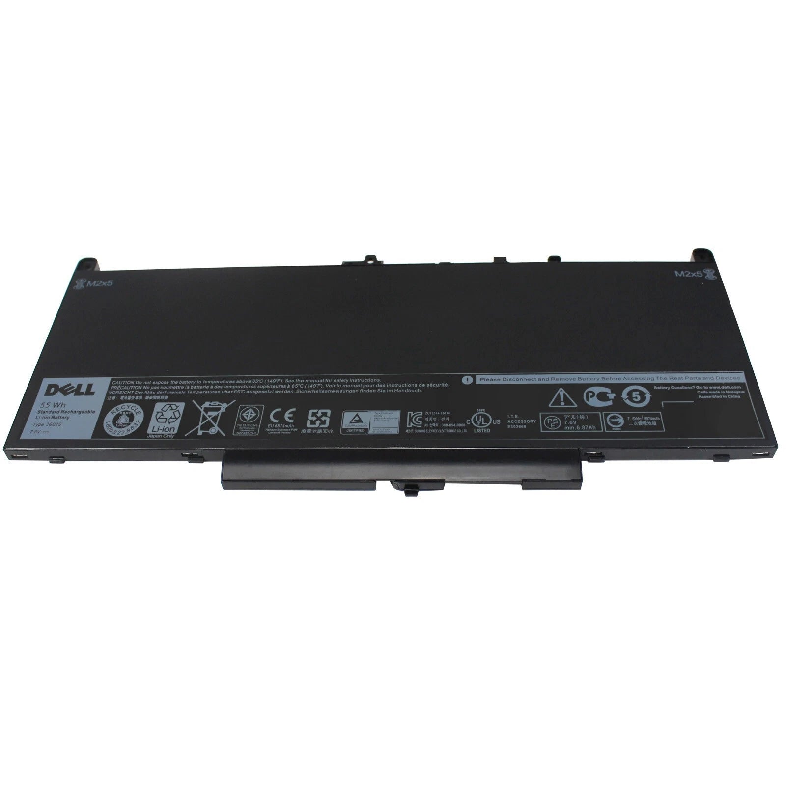OEM Genuine Dell Latitude E7270 E7470 7.6V 55Wh Battery MC34Y 242WD 1w2y2 J60J5