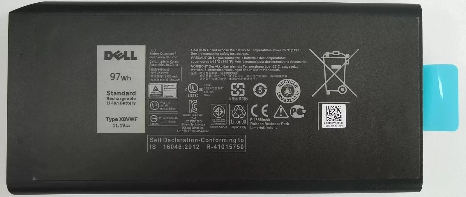 NEW ORIGINAL Dell LATITUDE 5490 E5590  notebook battery 7.6 V 68wh GD1JP GJKNX