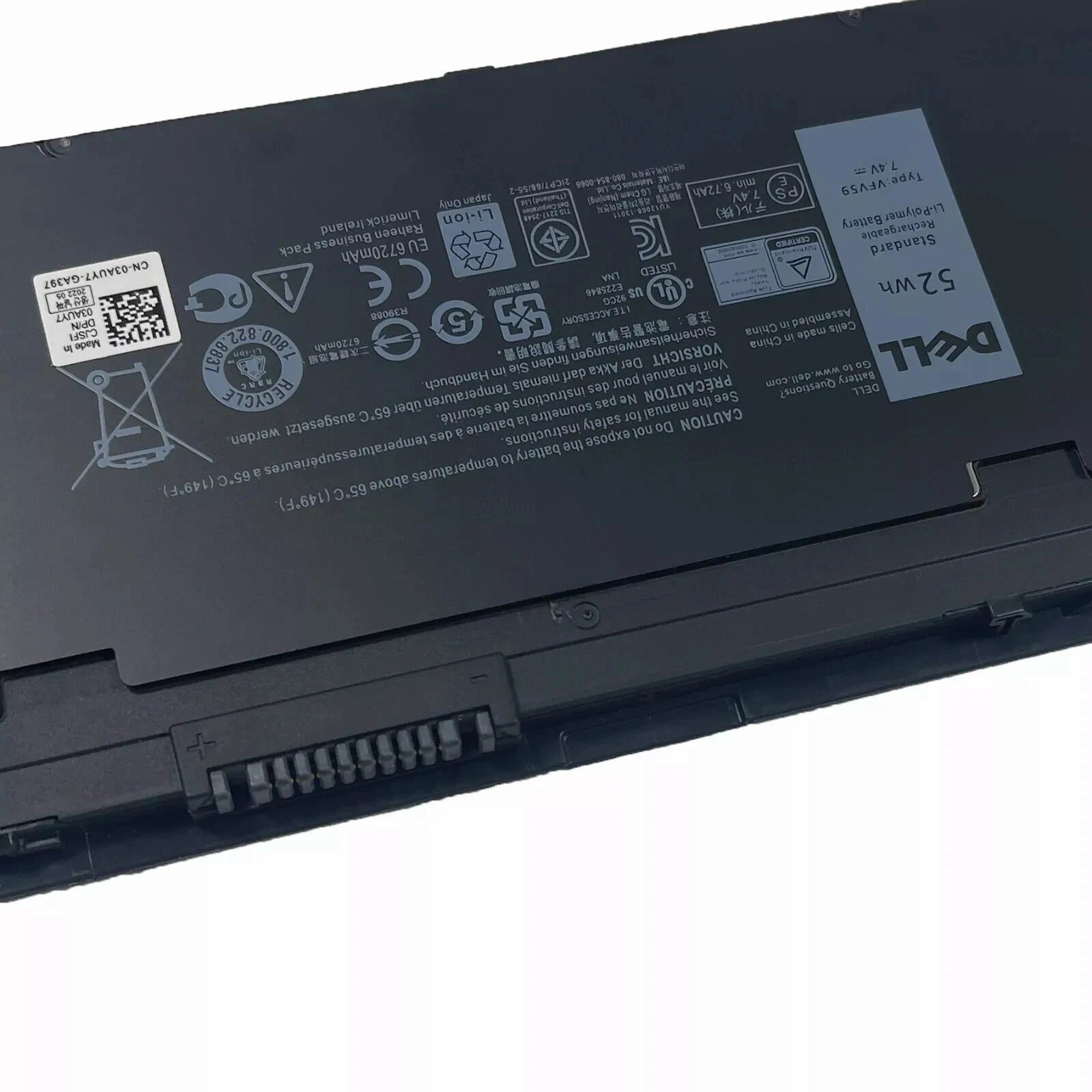 Original Dell VFV59 Battery 52Wh Genuine OEM Laptop Replacement Rechargeable Battery