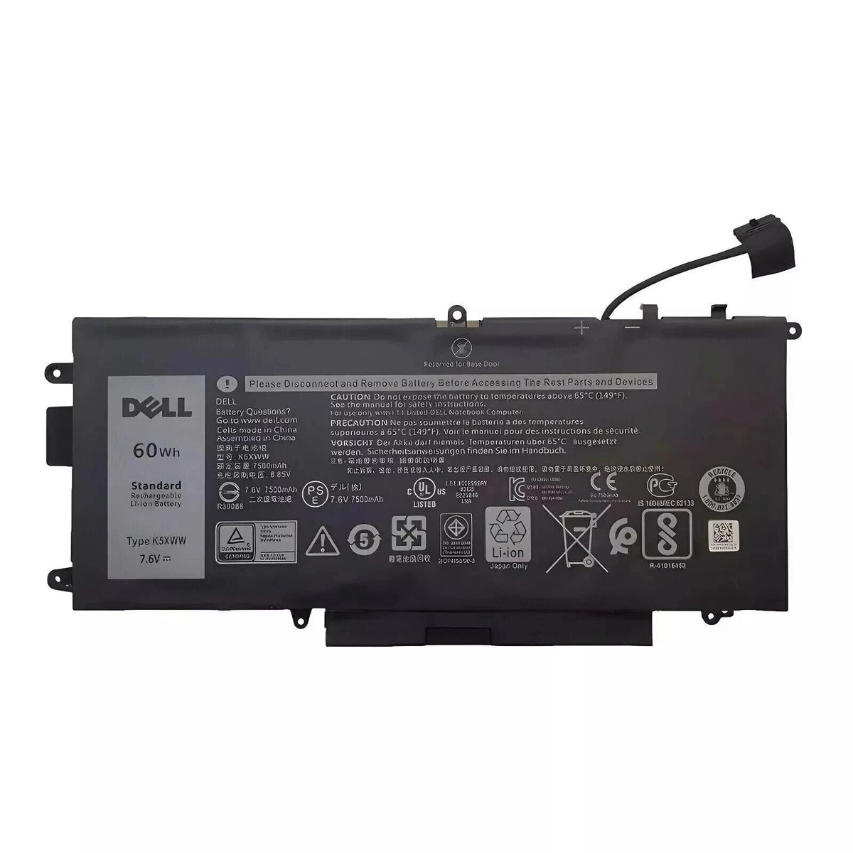 Genuine Dell K5XWW Battery 60Wh OEM Laptop Replacement Rechargeable Battery