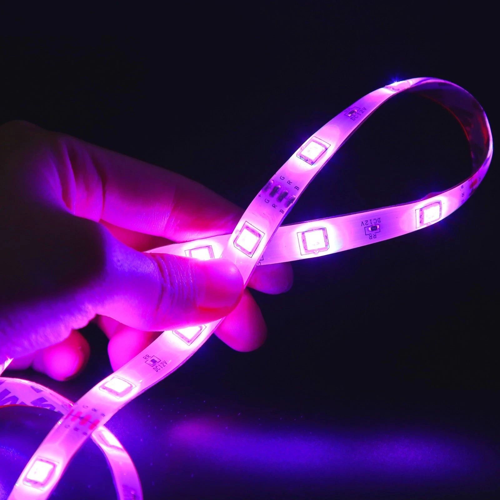 32.8 Feet RGB Waterproof LED Strip Light SMD 44 Key Remote 12V DC Power Kit 5050