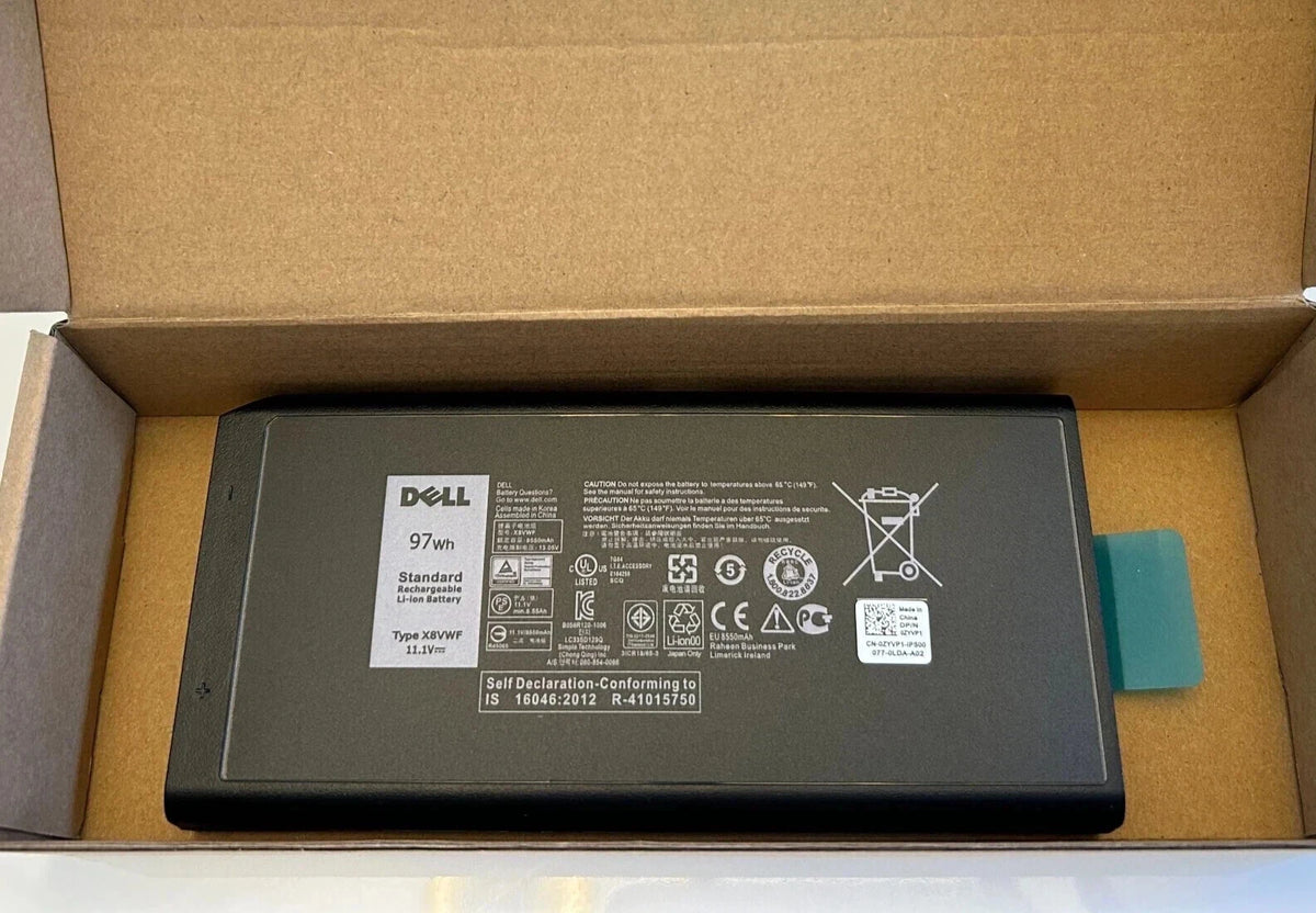 Original Dell Latitude 14 7404 Series X8VWF 97WH Battery