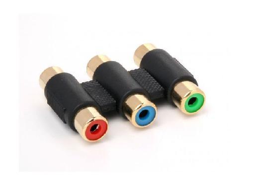 Component Video Coupler 3 RCA RGB Gold Plated Cable Extender LOT of 25 pcs