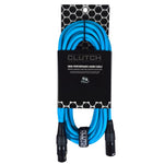 Clutch 20' Blue Sure-Fit Xlr Female To Xlr Male Microphone / Speaker Cable