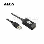 ALFA 5m 16 feet USB Active Repeater Extension Cable for AWUS036NH & AWUS036NHA