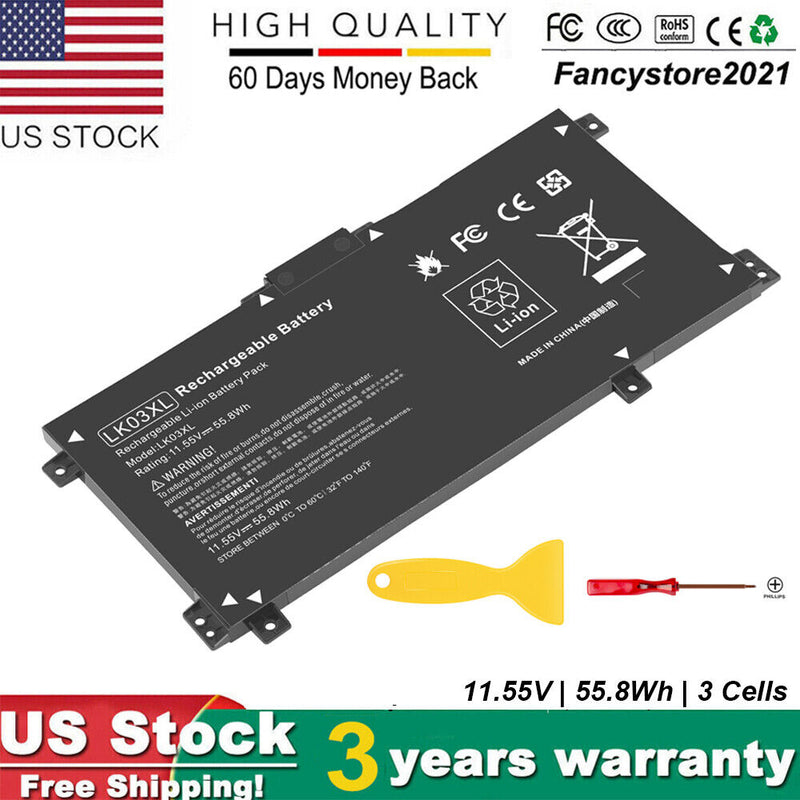 Lk03Xl Lko3Xl Battery For Hp Envy X360 11.55V 55.8Wh 916814-855 Hstnn-Lb8J